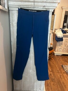 Women’s Royal Blue Elastic/Drawstring-Waist Scrub Pants